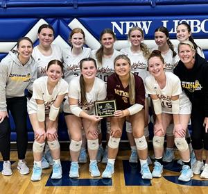 Waterloo volleyball finishes as runner-up at New Lisbon Invite