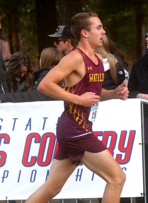 Owen Koele runs at state cross country meet