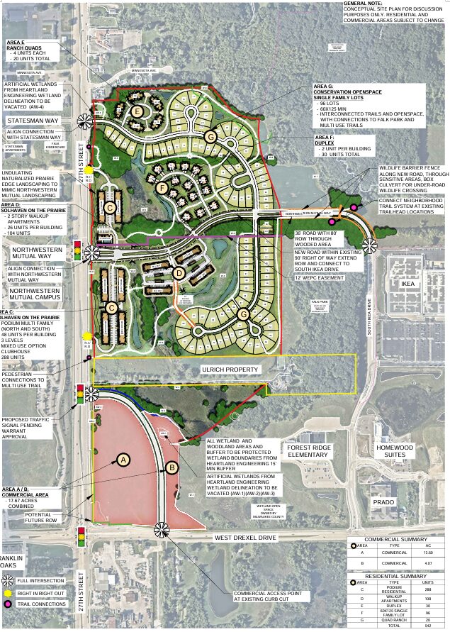More than 500 residential units planned in proposed Oak Creek development
